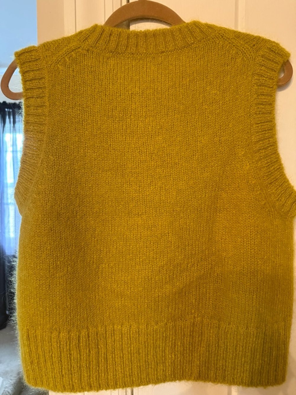 COS Sleeveless Mohair Vest in Mustard - Picture 7 of 7